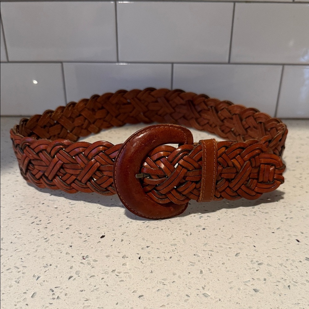 Eddie Bauer Braided Leather Belt